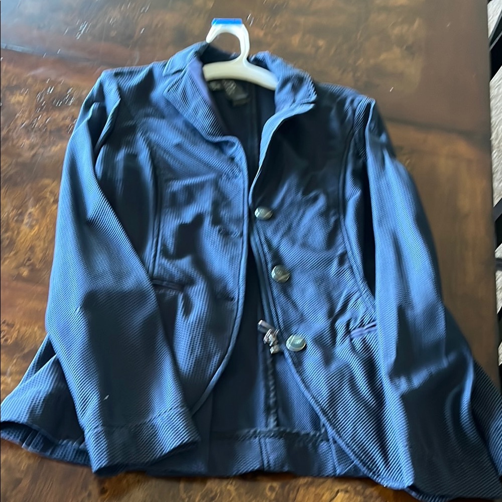 Navy Blue Mesh Equestrian English Riding Blazer with Lightweight Material